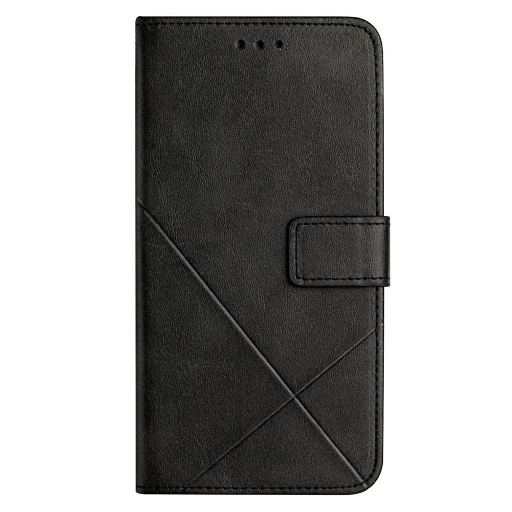 Vonalas könyv tok Xiaomi Redmi Note 14 5G-hez - fekete