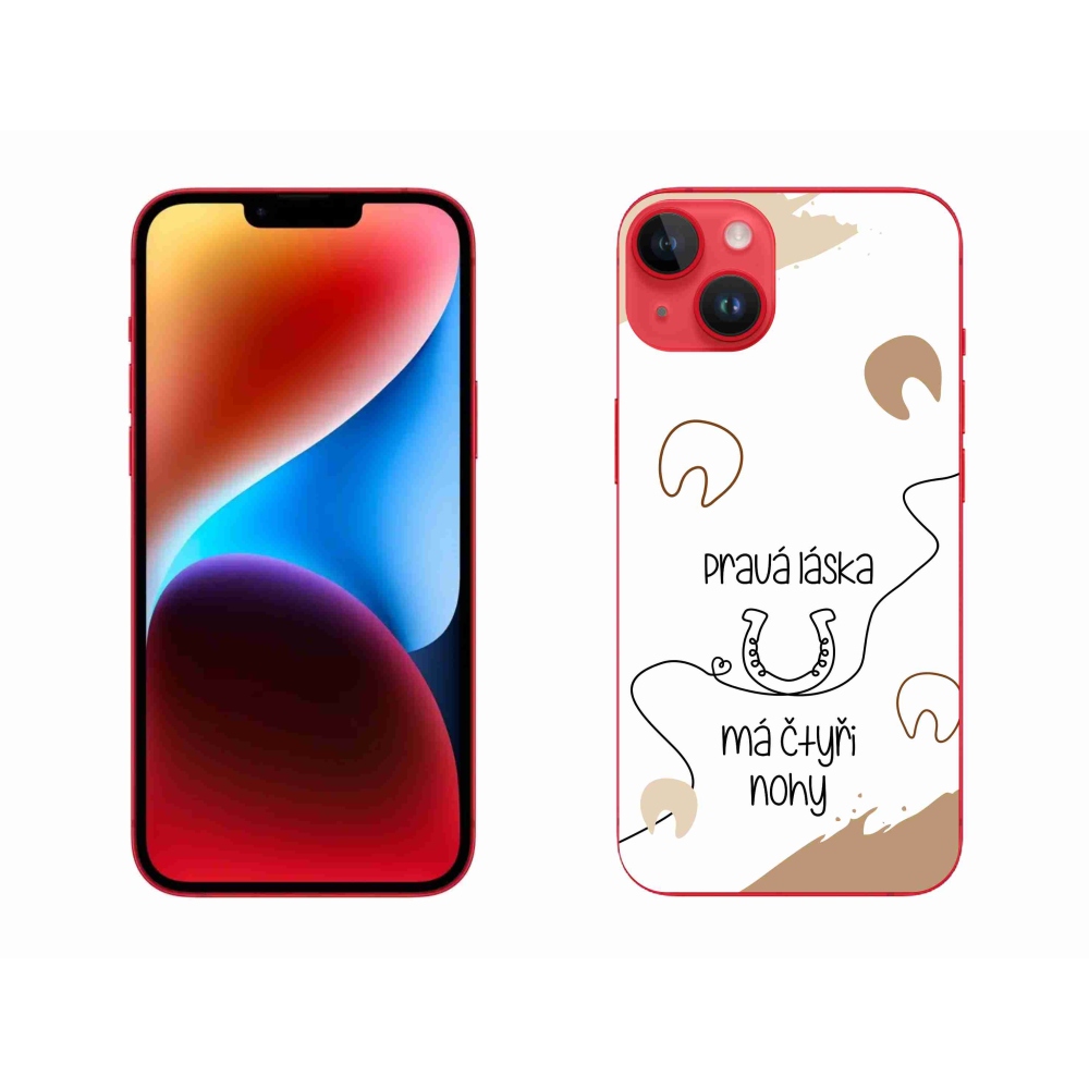 Gél borítás mmCase iPhone 14 Plus készülékhez - Ló motívum fehér háttér