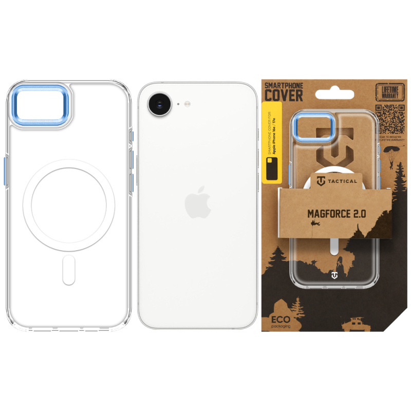 Tactical MagForce 2.0 tok az Apple iPhone 16e/17e készülékhez, kék
