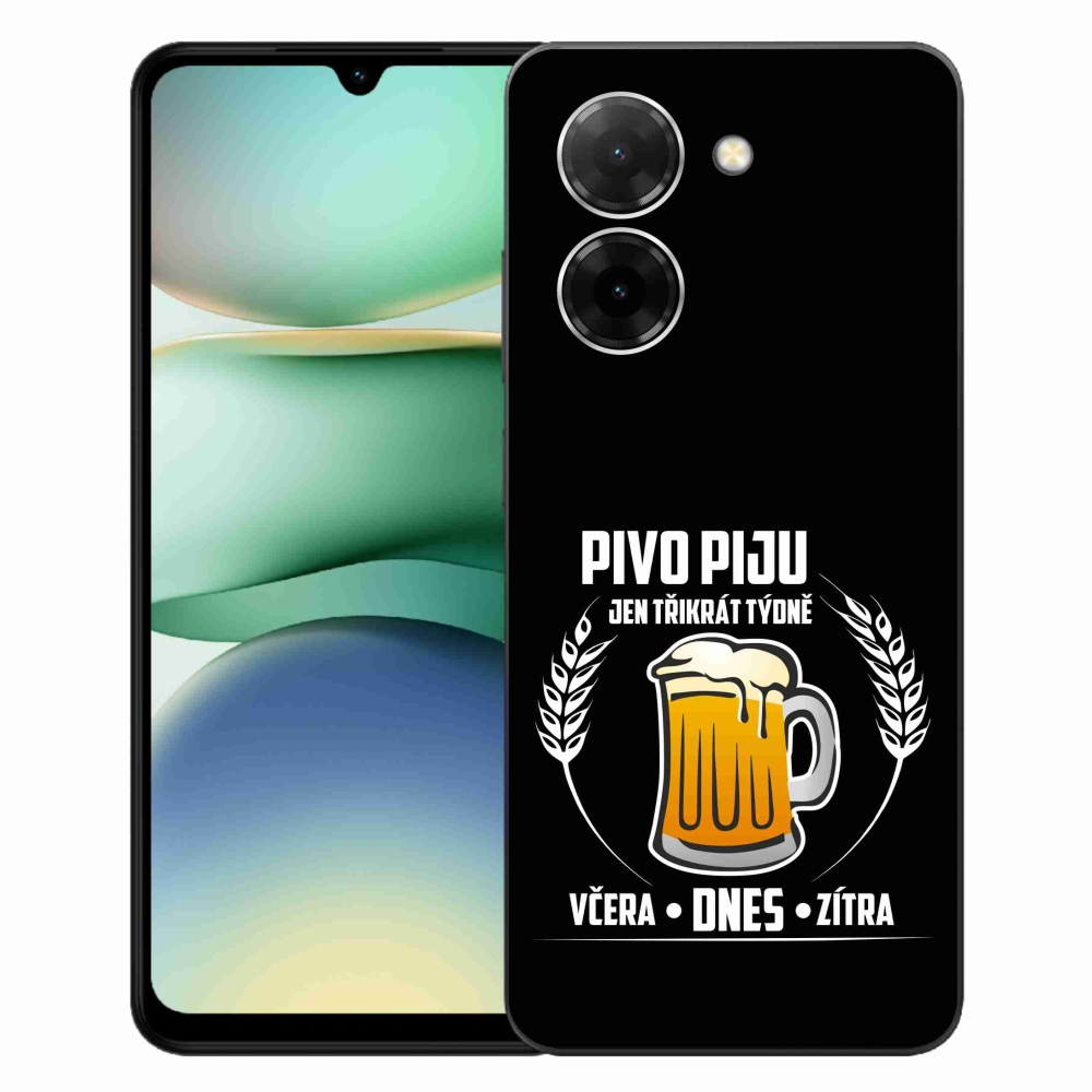 Gél borító mmCase a Xiaomi Redmi A5 (173.45x79.35x8.45mm) - sör motívum fekete háttérrel