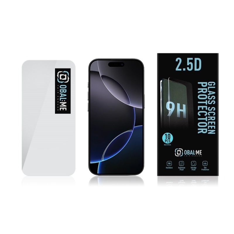 CSOMAG:ME Multipack 2.5D edzett üveg Apple iPhone 17/17 Pro Clear (10db)