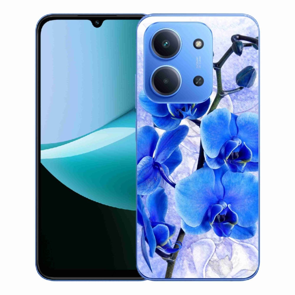 Gél borítás mmCase a Xiaomi Redmi 15C 4G/5G (173mm) - kék virágokhoz