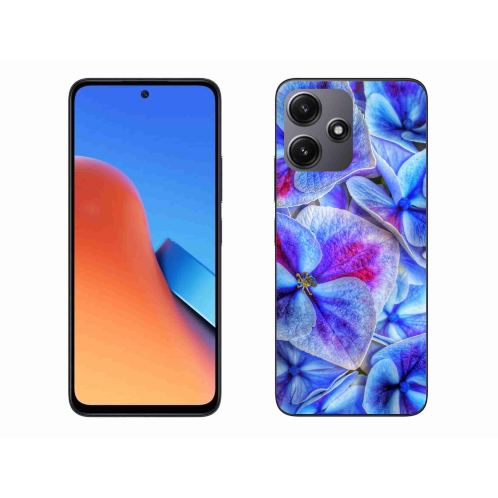 Gél borító mmCase a Xiaomi Redmi 12 5G - kék virágok 1