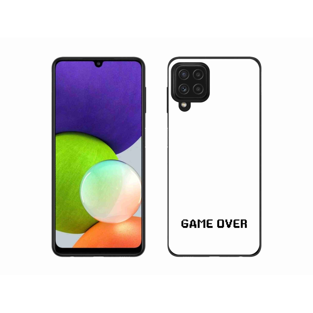 Gél borítás mmCase Samsung Galaxy A22 4G - játék fehér háttérrel