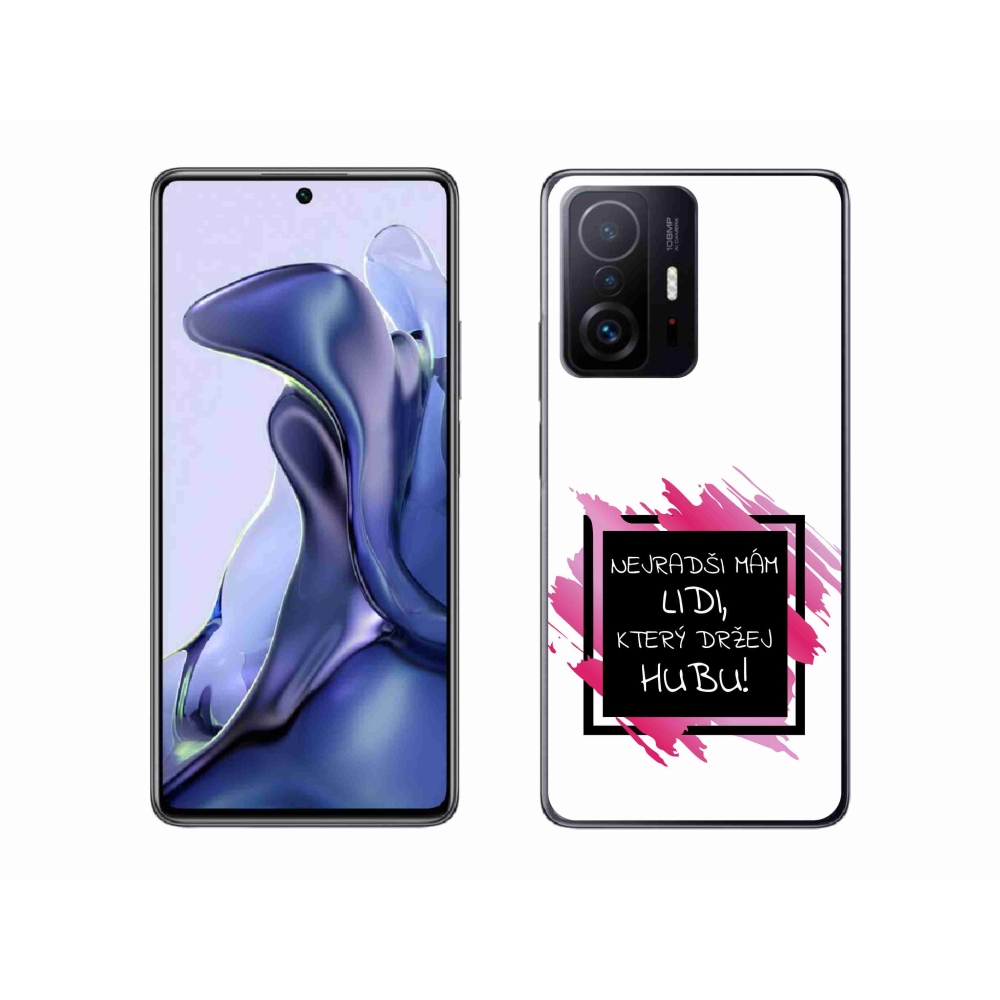 Gél borító mmCase a Xiaomi 11T Pro számára - vicces szöveg 7 fekete és fehér háttérrel