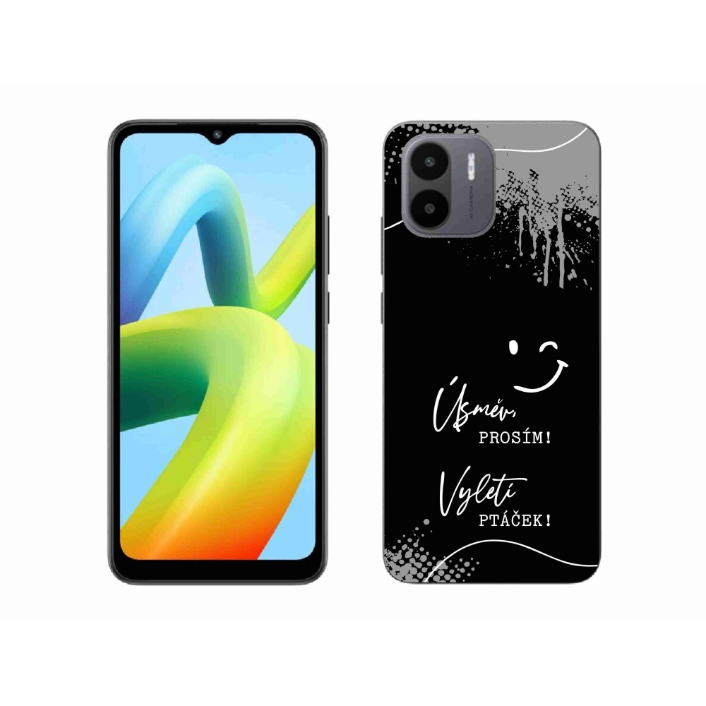 Gél borító mmCase a Xiaomi Redmi A1-hez - vicces szöveg 4 fekete háttérrel