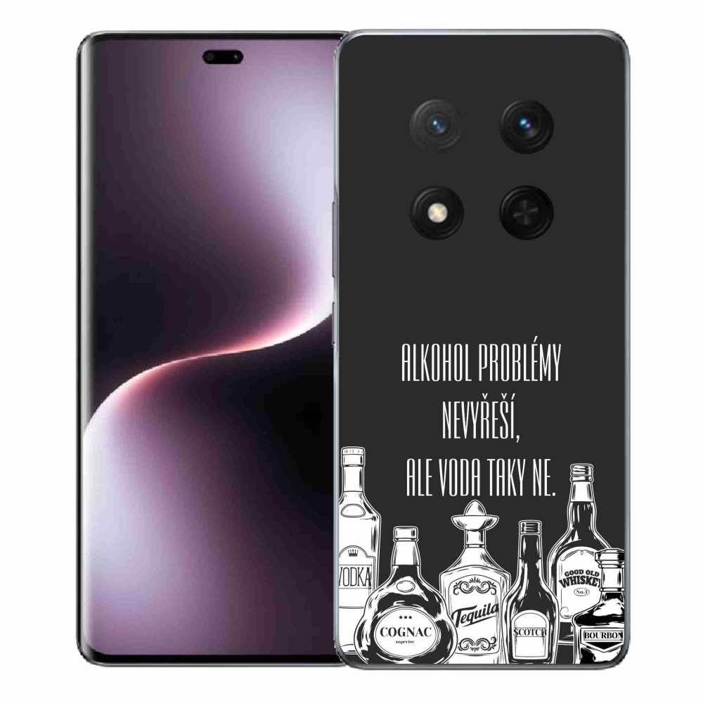 Gél borító mmCase a Honor Magic 7 Lite 5G számára - vicces szöveg fekete háttérrel