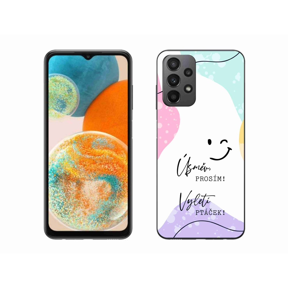 Gél borító mmCase Samsung Galaxy A23 4G/5G - vicces szöveg 4 fehér háttérrel