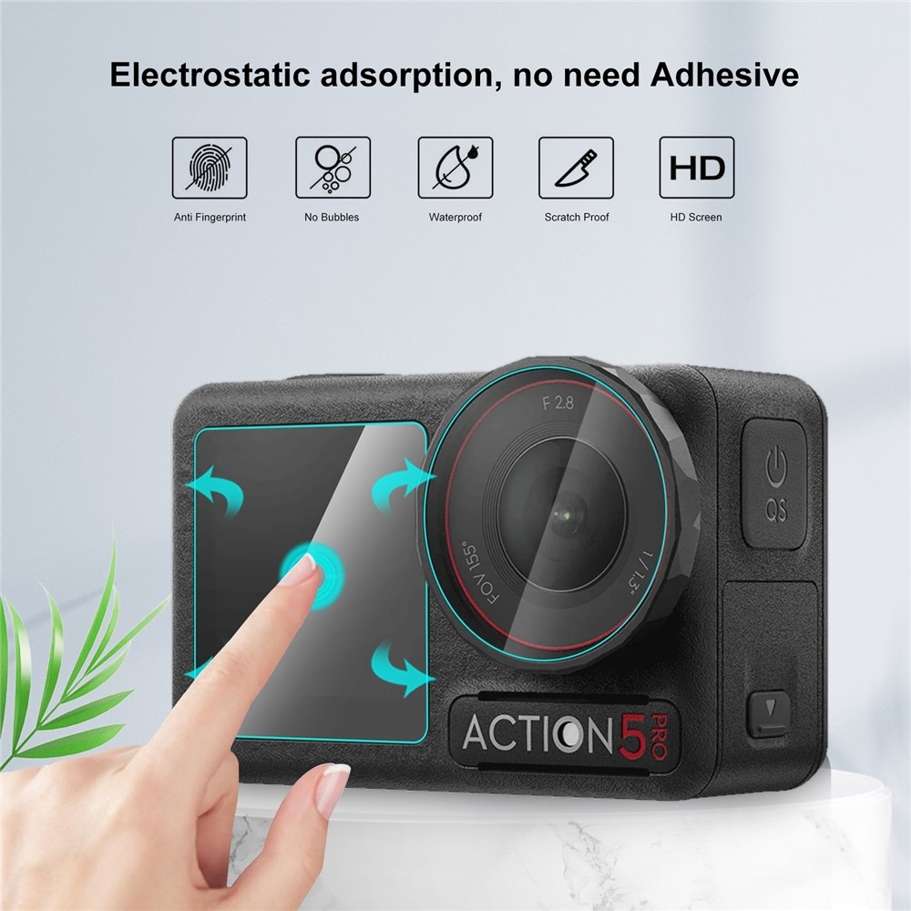 PULUZ edzett üveg szett DJI Osmo Action 5 Pro-hoz