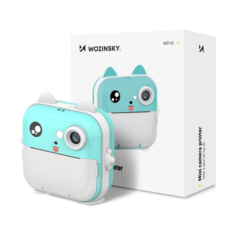 Wozinsky WDT-02 Termikus nyomtató kamerával gyerekeknek – kék