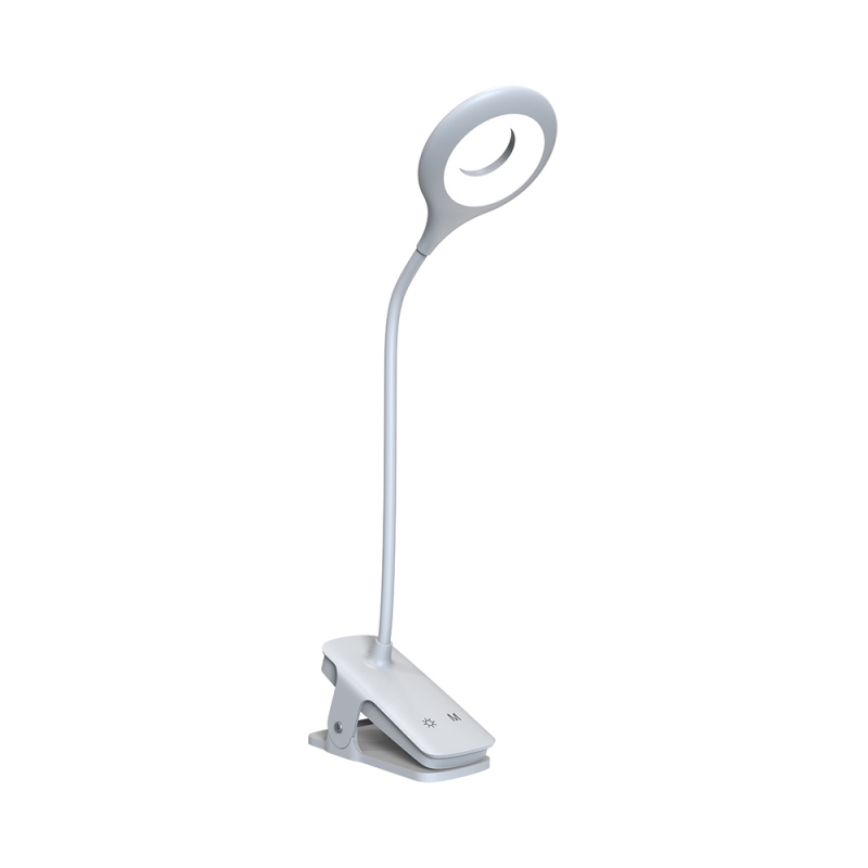 Mini Wozinsky vezeték nélküli LED olvasólámpa kapcsokkal + USB-C kábellel – fehér