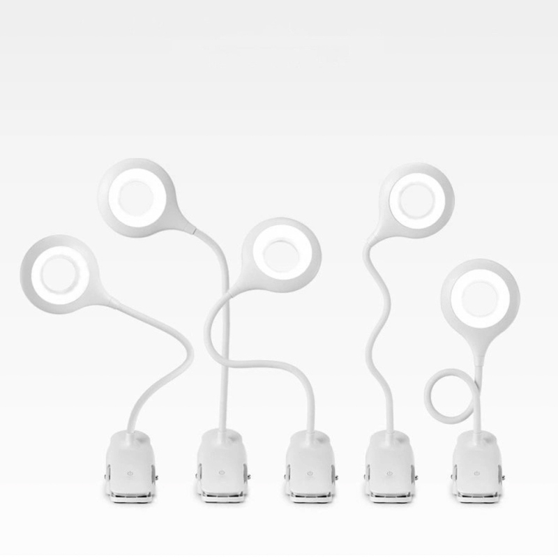 Mini Wozinsky vezeték nélküli LED olvasólámpa kapcsokkal + USB-C kábellel – fehér