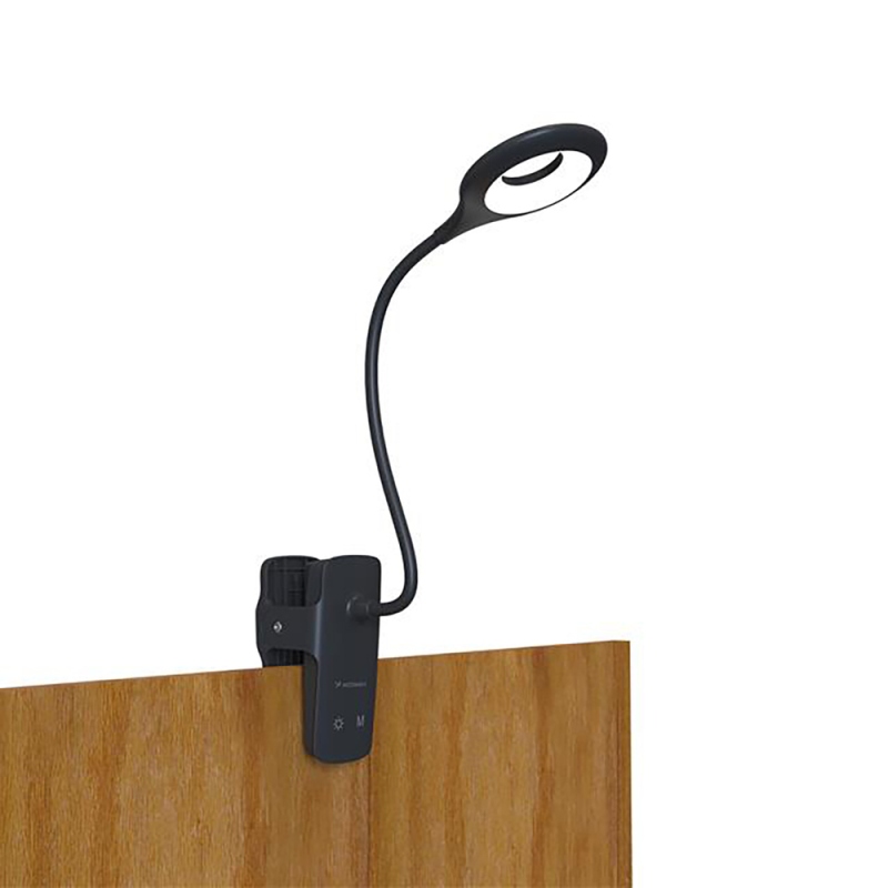 Mini Wozinsky vezeték nélküli LED olvasólámpa kapcsokkal + USB-C kábel – fekete