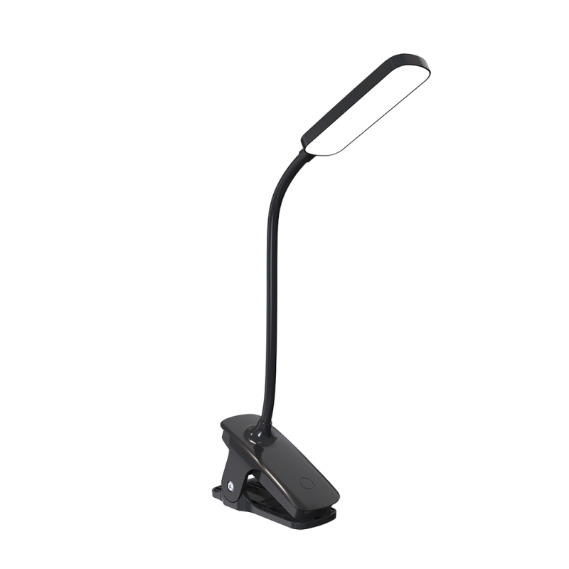 Wozinsky VT-01 Mini LED olvasólámpa kapcsokkal és USB-C kábellel, 80 cm – fekete