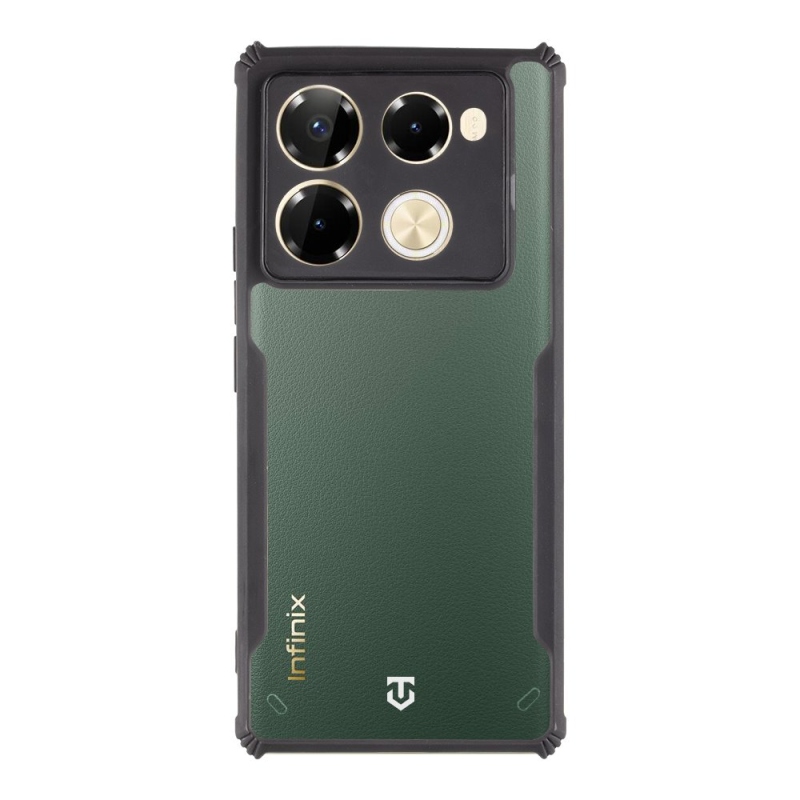 Taktikai Quantum lopakodó borító az Infinix Note 40 Pro 4G-hez Clear/Black (átlátszó/fekete)