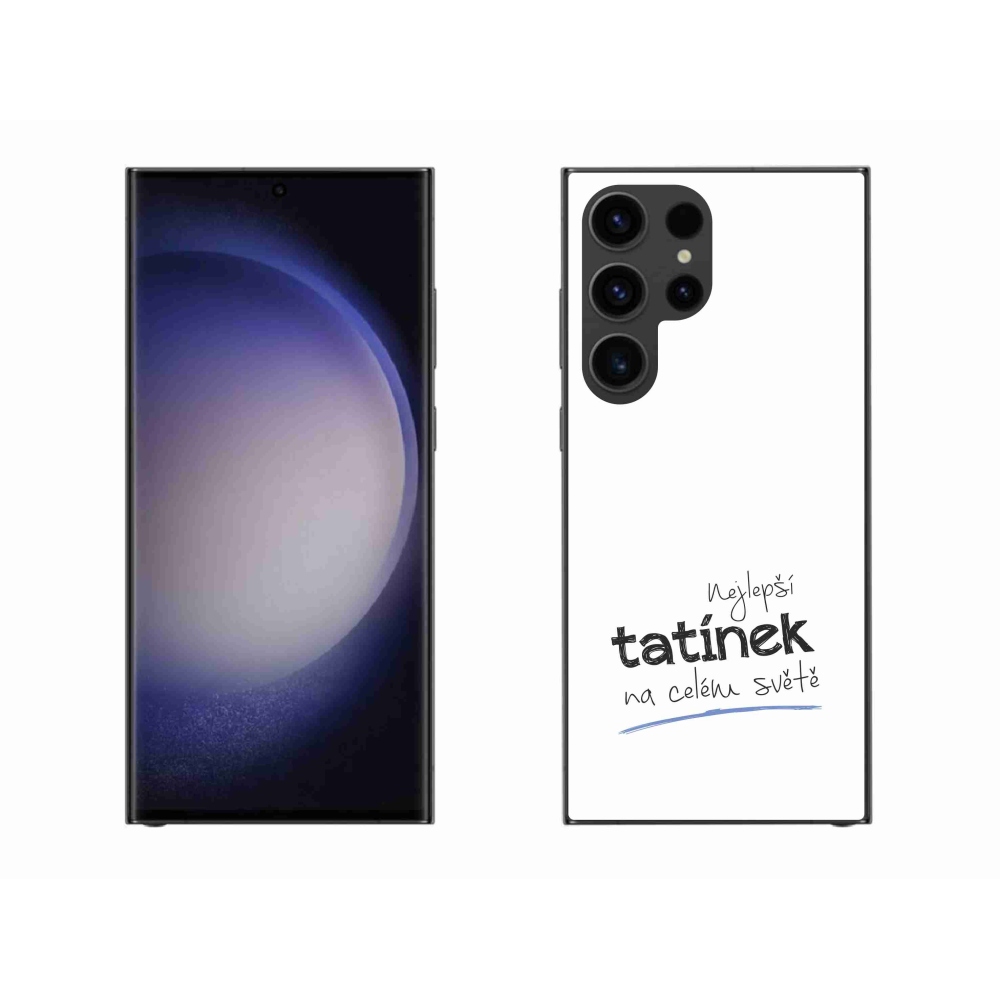 Gél borítás mmCase Samsung Galaxy S23 Ultra 5G - legjobb apuci 4 fehér háttérrel