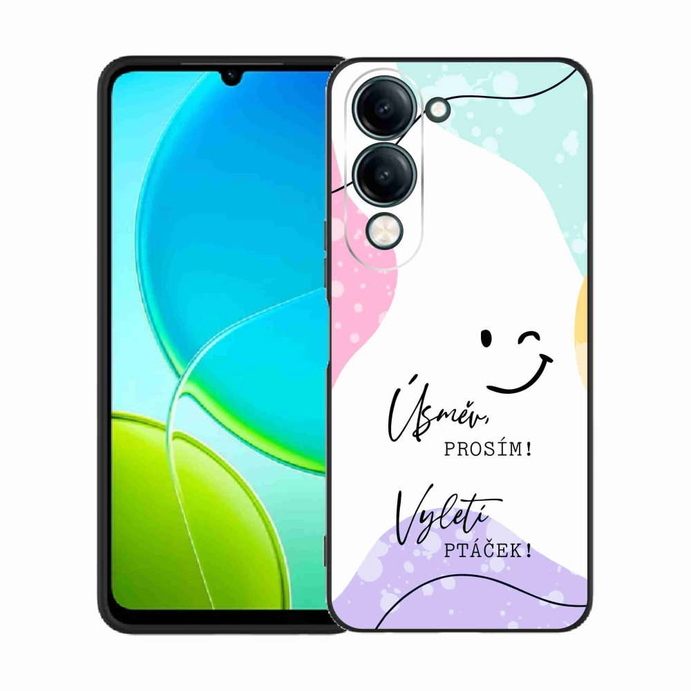 Gél borító mmCase a Vivo Y29s 5G-hez - vicces szöveg 4 fehér háttérrel