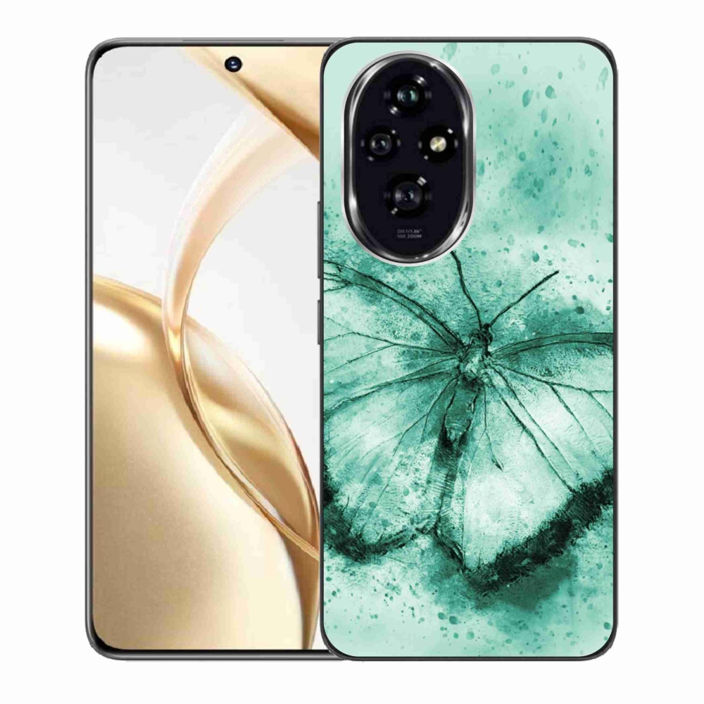 Gél tok mmCase a Honor 200 5G készülékhez - zöld pillangó