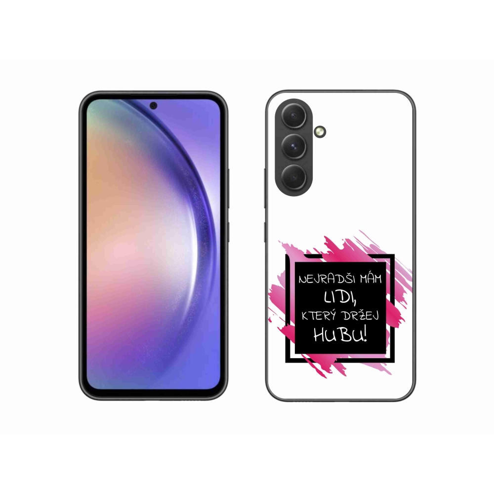 Gél borító mmCase Samsung Galaxy A54 5G - vicces szöveg 7 fekete-fehér háttérrel