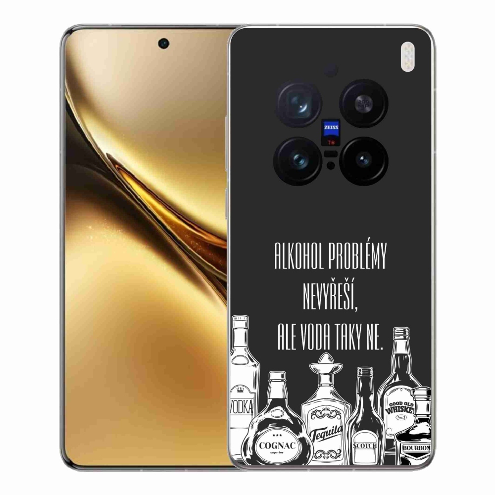 Gél borító mmCase a Vivo X200 Pro 5G készülékhez - vicces szöveg fekete háttérrel