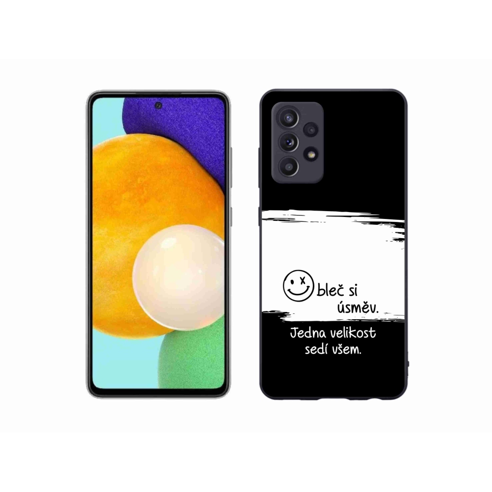 Gél borító mmCase Samsung Galaxy A52s 5G - vicces szöveg 8 fekete-fehér háttérrel