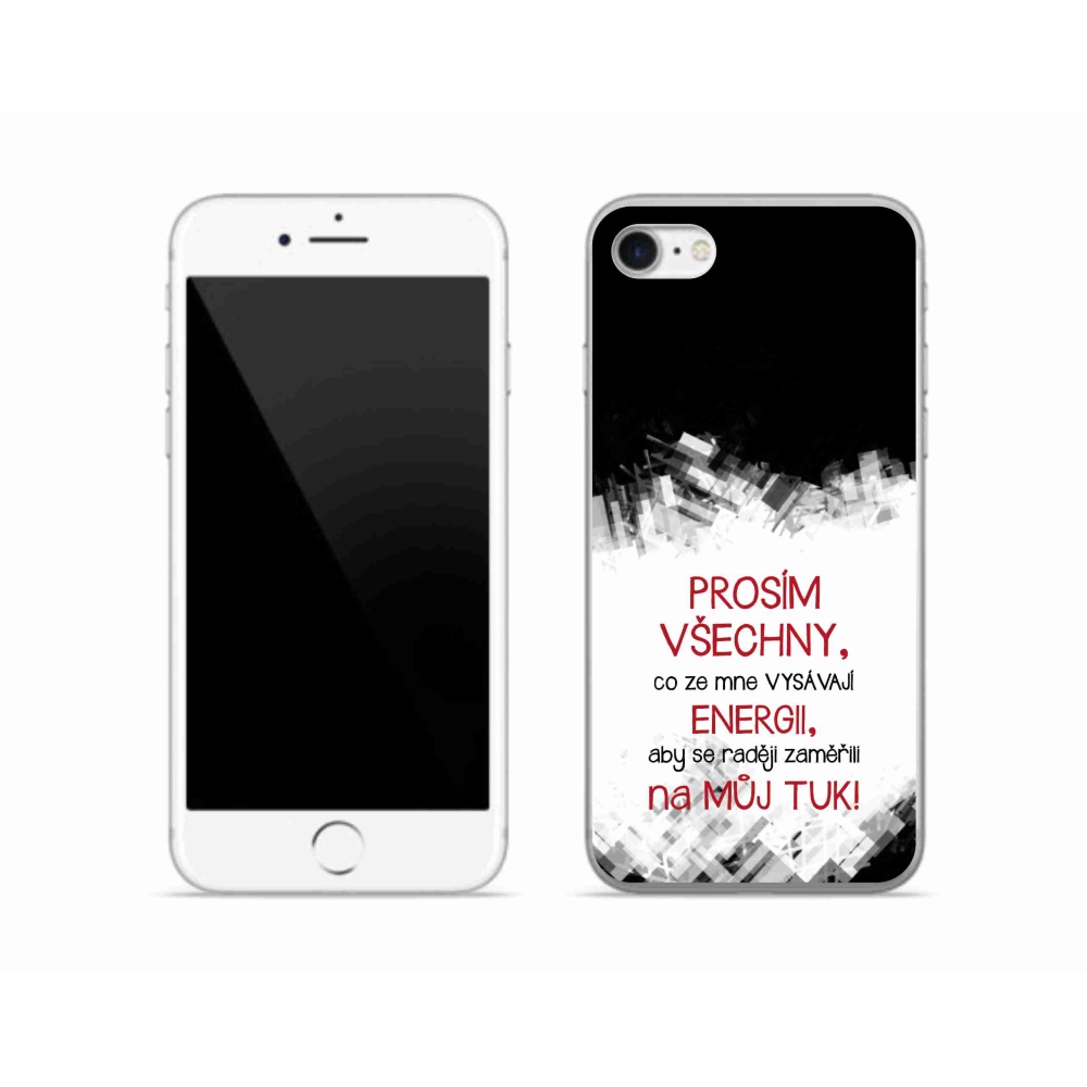 Gél borítás mmCase iPhone SE (2020) - vicces szöveg 1 piros