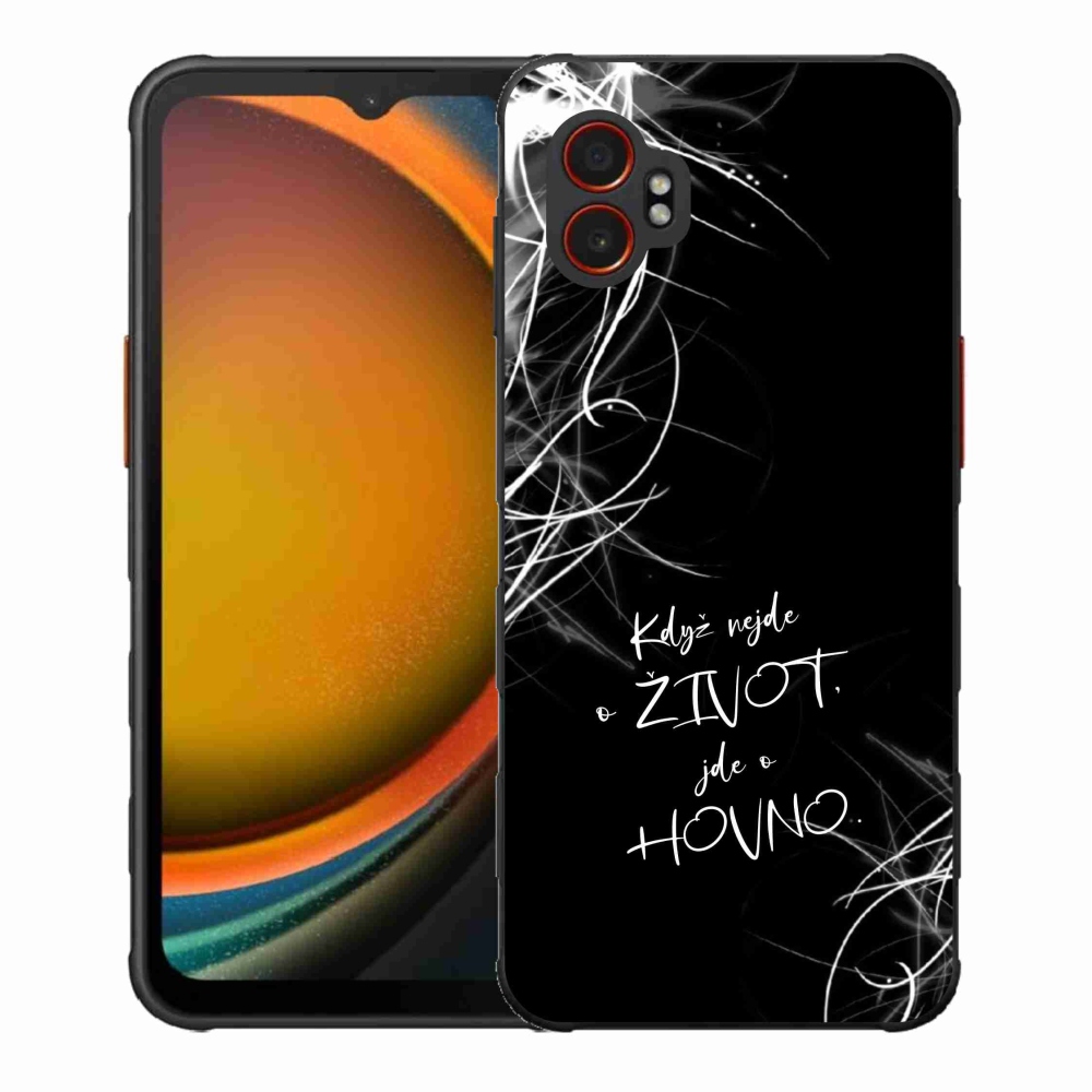 Gél borító mmCase Samsung Galaxy Xcover 7 Pro készülékhez - vicces szöveg 16 fekete háttér