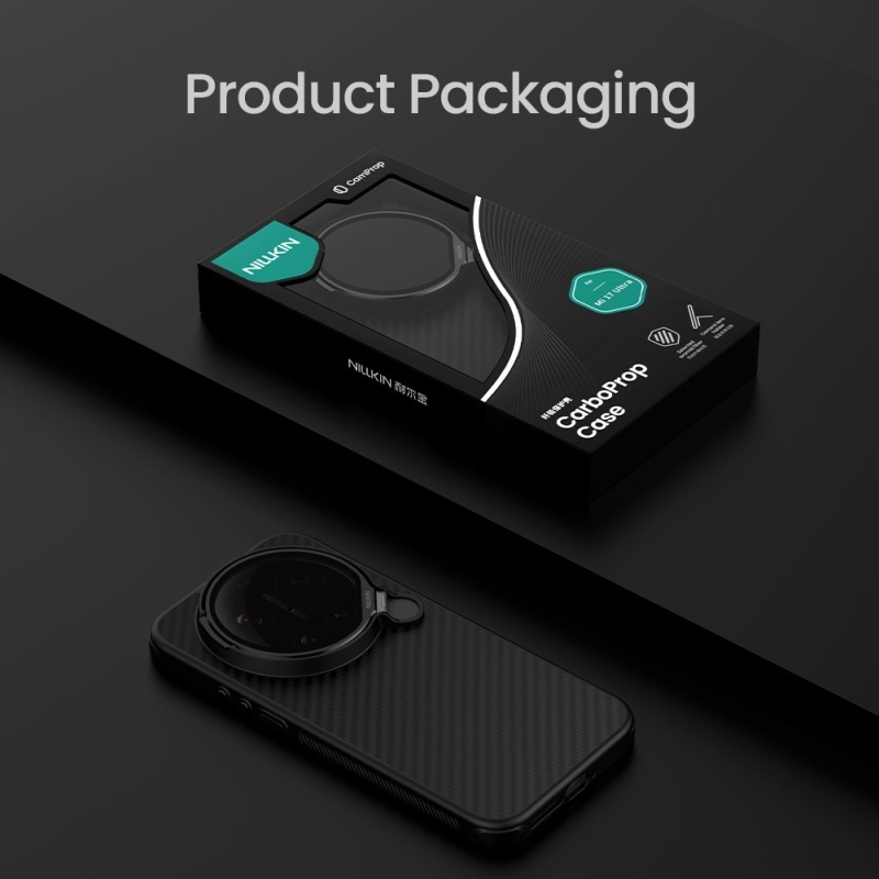 Nillkin CarboProp Aramid mágneses hátsó borító Xiaomi 17 Ultra Fekete