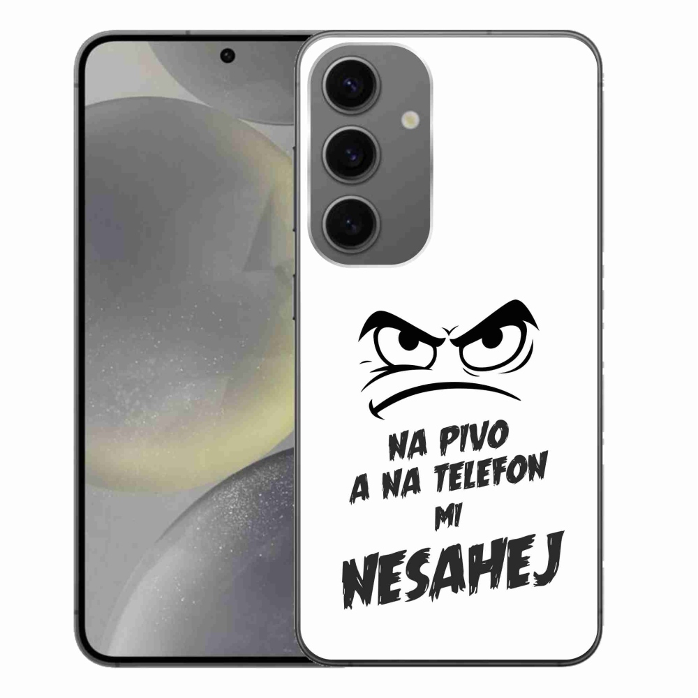 Gél borítás mmCase Samsung Galaxy S24+ - sör motívum 2 fehér háttérrel