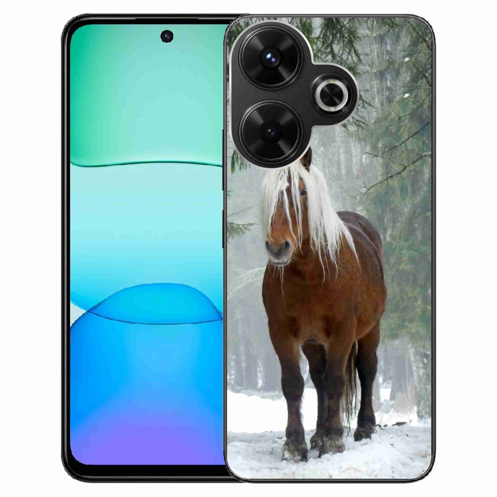 Gél tok mmCase a Xiaomi Redmi 13 4G/Poco M6 4G számára - ló az erdőben