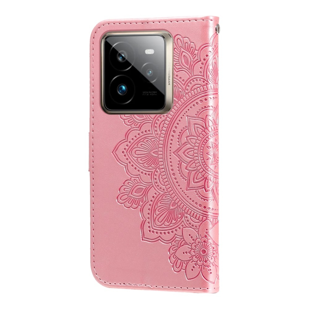 Mandala könyvtáska a Realme GT 7 Pro 5G készülékhez - rózsaszín