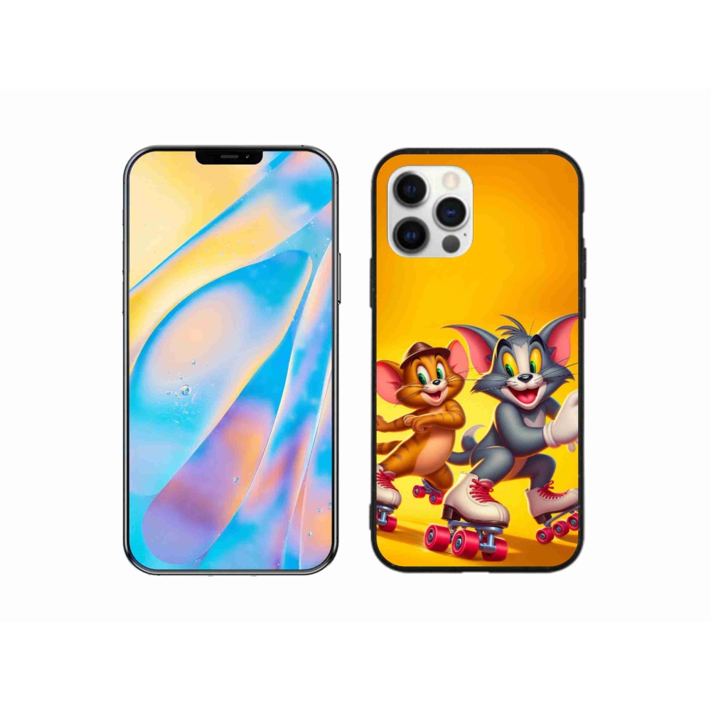 Zselés borítás mmCase iPhone 12 készülékhez - tom and jerry