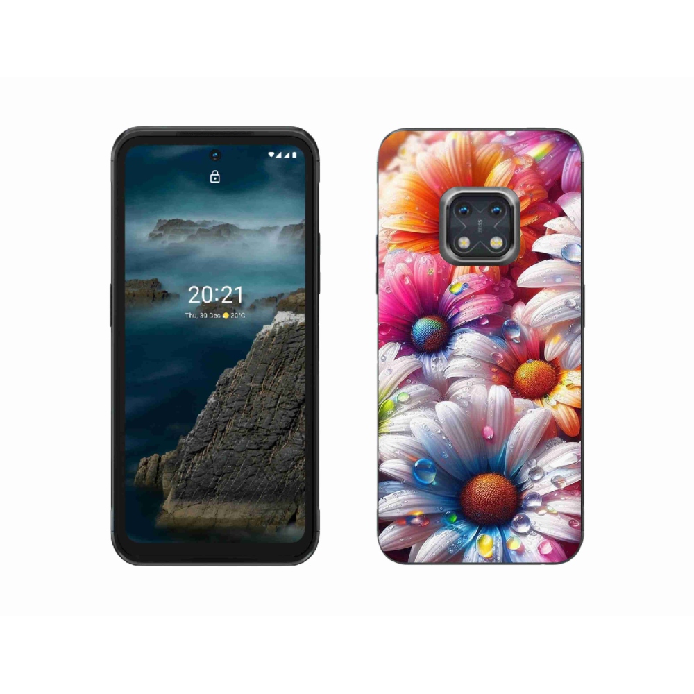Zselés borítás mmCase a Nokia XR20 készülékhez - színes margaréták
