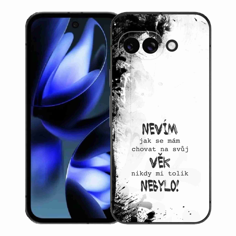 Gél borító mmCase a Google Pixel 9a számára - vicces szöveg 14 fehér háttér