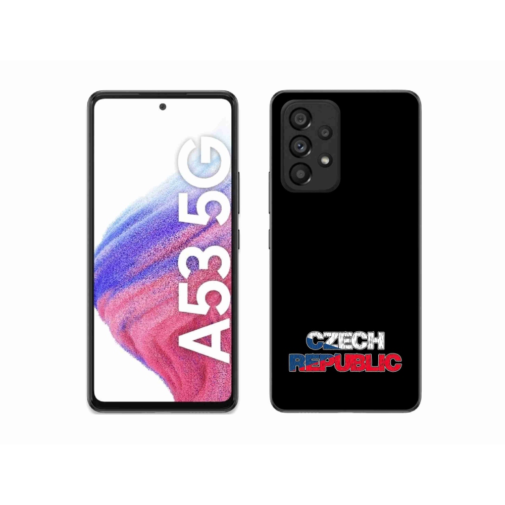 Gél védőhuzat mmCase Samsung Galaxy A53 5G - Csehország fekete háttérrel