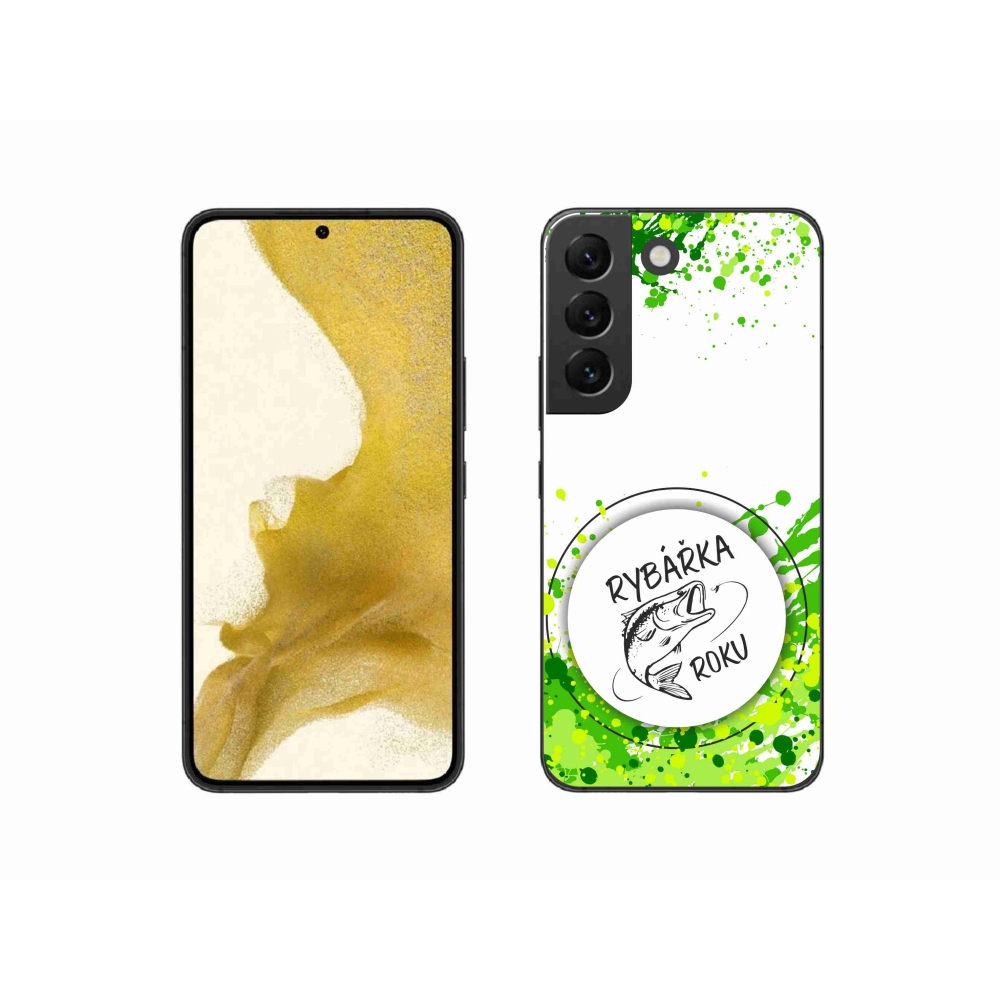 Gél borító mmCase Samsung Galaxy S22 5G - az év horgásza fehér háttérrel