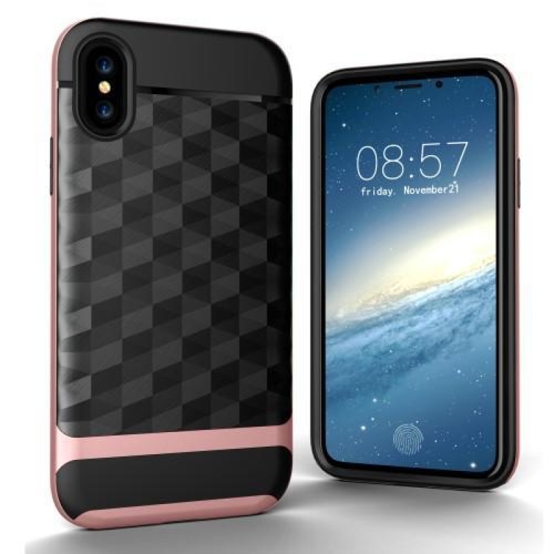 Hibrid tartós tok iPhone X készülékhez - rózsaarany