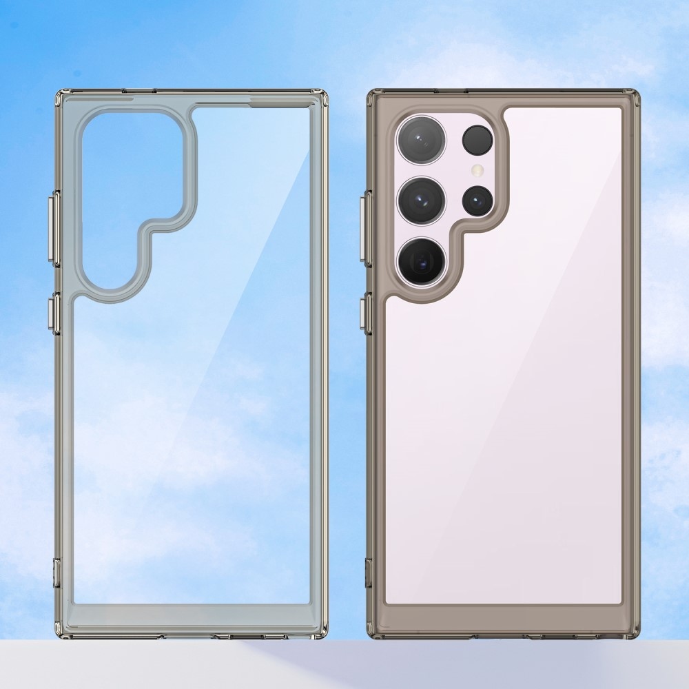 Gél tok kemény hátlappal Samsung Galaxy S24 Ultra készülékhez - szürke