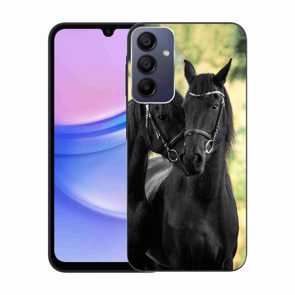 Zselés borítás mmCase Samsung Galaxy A15 4G/5G - két fekete ló