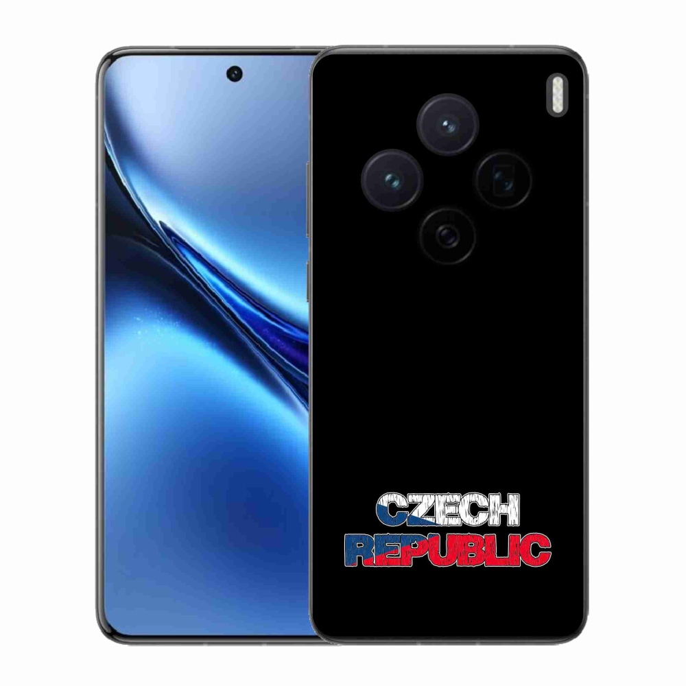 Zselés borító mmCase a Vivo X200 5G készülékhez - Csehország fekete háttér