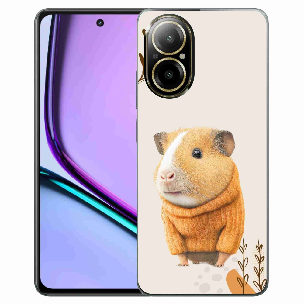 Gélborítás mmCase a Realme C67 készülékhez - tengerimalac pulóverben