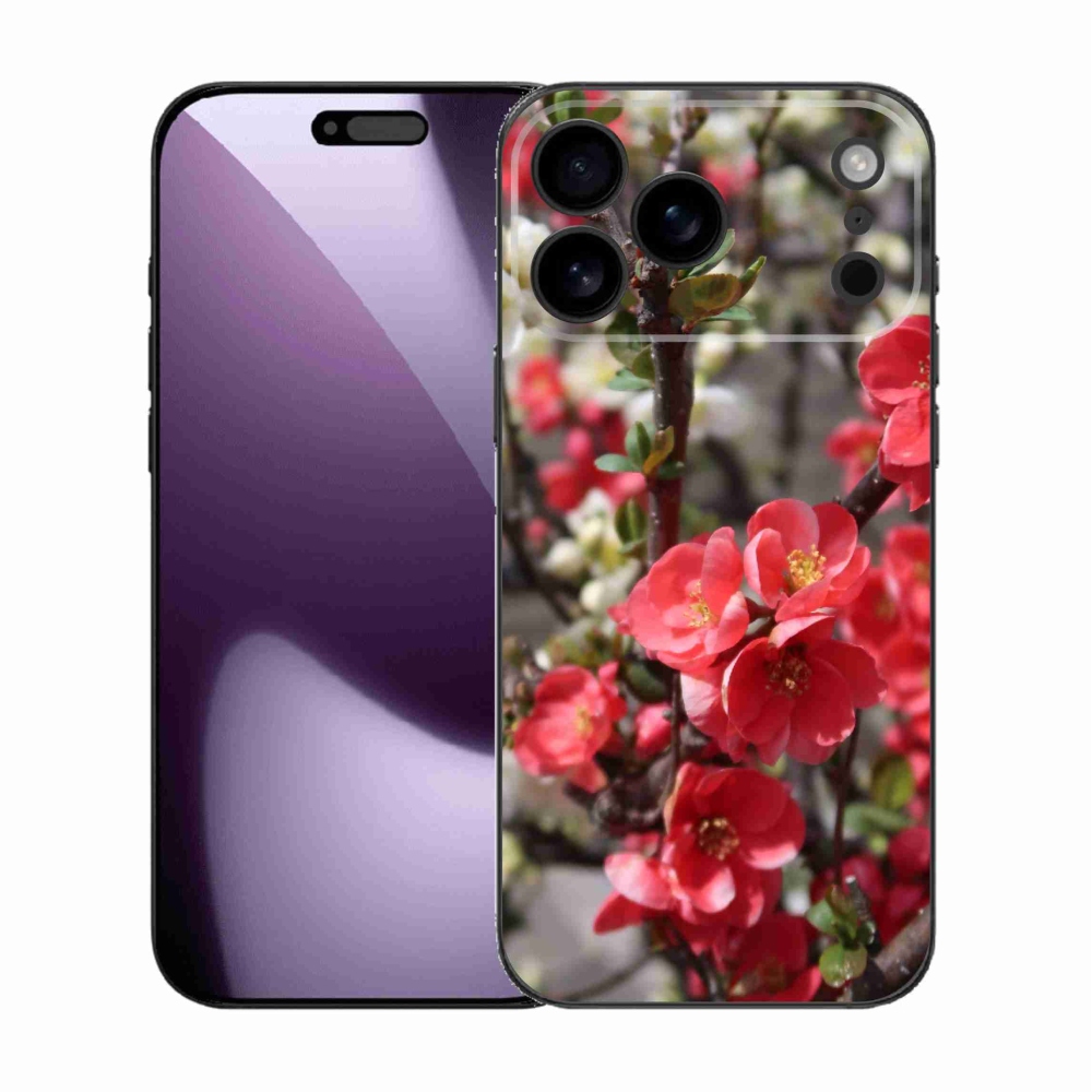 Zselés borítás mmCase iPhone 17 Pro Max készülékhez - piros virágok