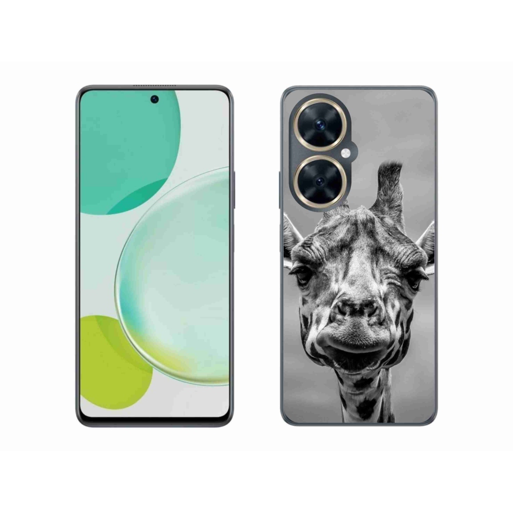 Zselés borítás mmCase a Huawei Nova 11i készülékhez - fekete-fehér zsiráf
