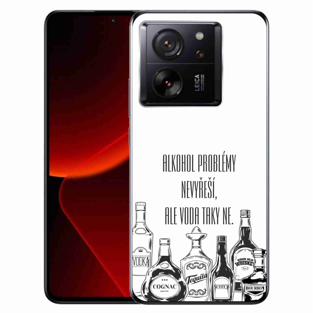 Gél borítás mmCase a Xiaomi 13T/13T Pro számára - vicces szöveg fehér háttérrel