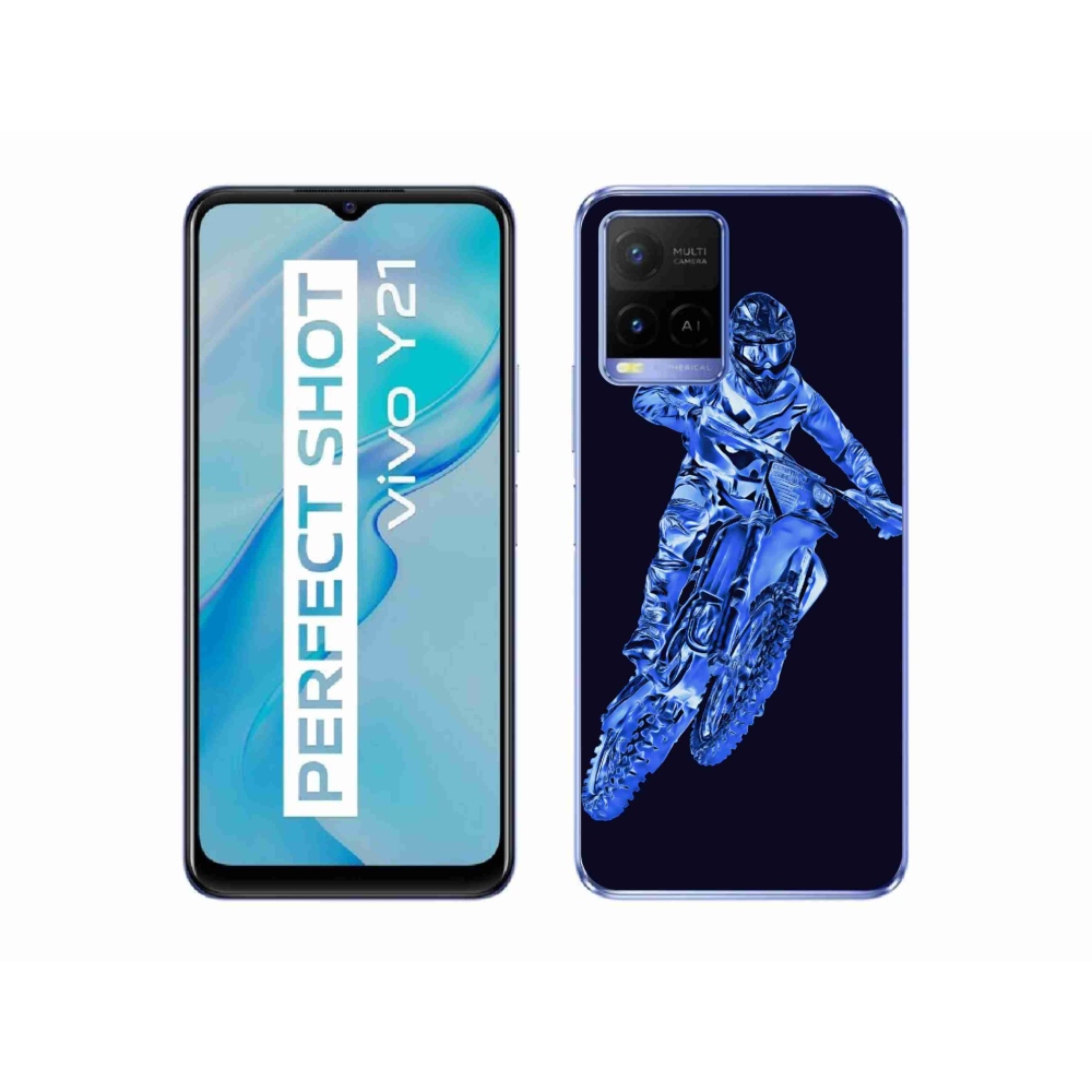 Zselés borítás mmCase a Vivo Y21/Y21s/Y33s készülékhez - motocross 1
