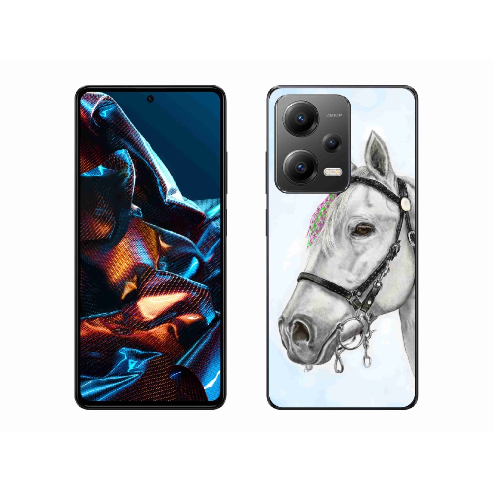 Gél borítás mmCase a Xiaomi Redmi Note 12 Pro 5G-hez - fehér ló 1