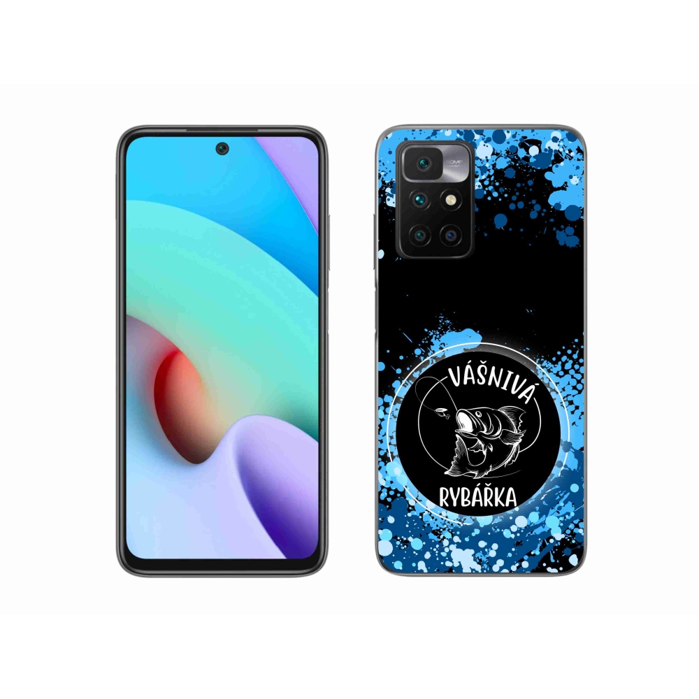 Gél borító mmCase a Xiaomi Redmi 10/Redmi 10 (2022) - szenvedélyes halász fekete háttérrel