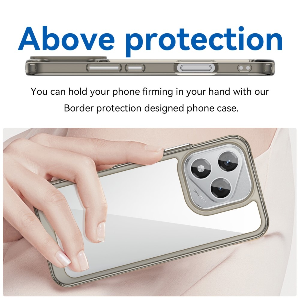 Gél tok fix hátlappal a Honor 400 Lite-hoz - szürke