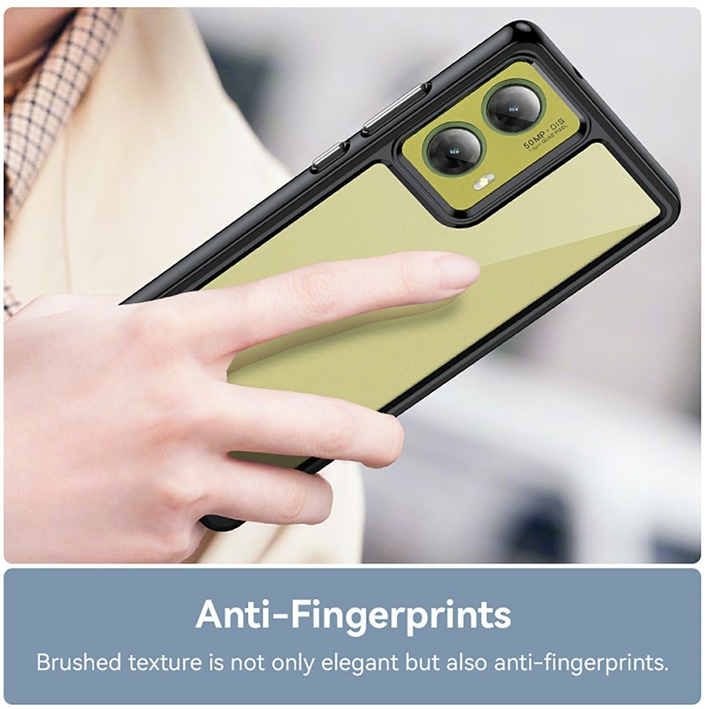 Gél tok kemény hátlappal a Motorola Moto G85 5G készülékhez - fekete