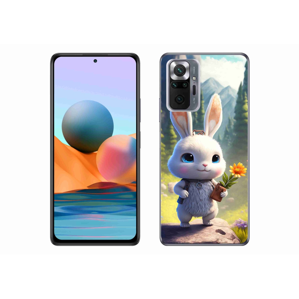 Gél borítás mmCase a Xiaomi Redmi Note 10 Pro számára - aranyos nyuszi